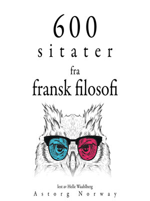 cover image of 600 sitater fra fransk filosofi
